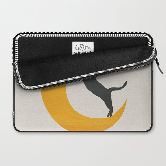 Moon and Cat Laptop Sleeve Gallery Image 2