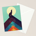 Howling Wild Wolf Stationery Card Gallery Image 2