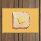 Toast with Butter polygon art Outdoor Rug Gallery Image 1