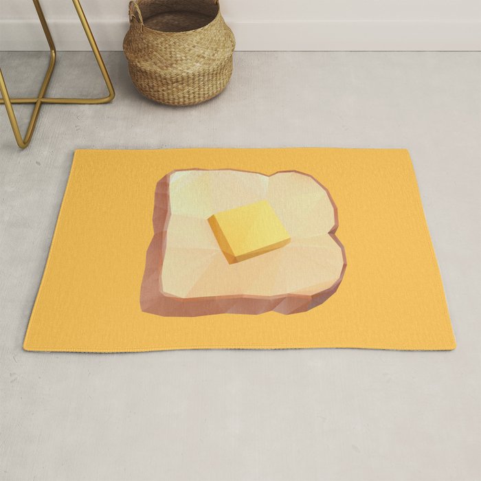 Toast with Butter polygon art Rug Gallery Image 1