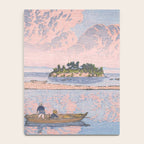 Fishermen At Kujukushima Island By Hasui Kawase - Vintage Japanese Woodblock Print Art Notebook Gallery Image 4