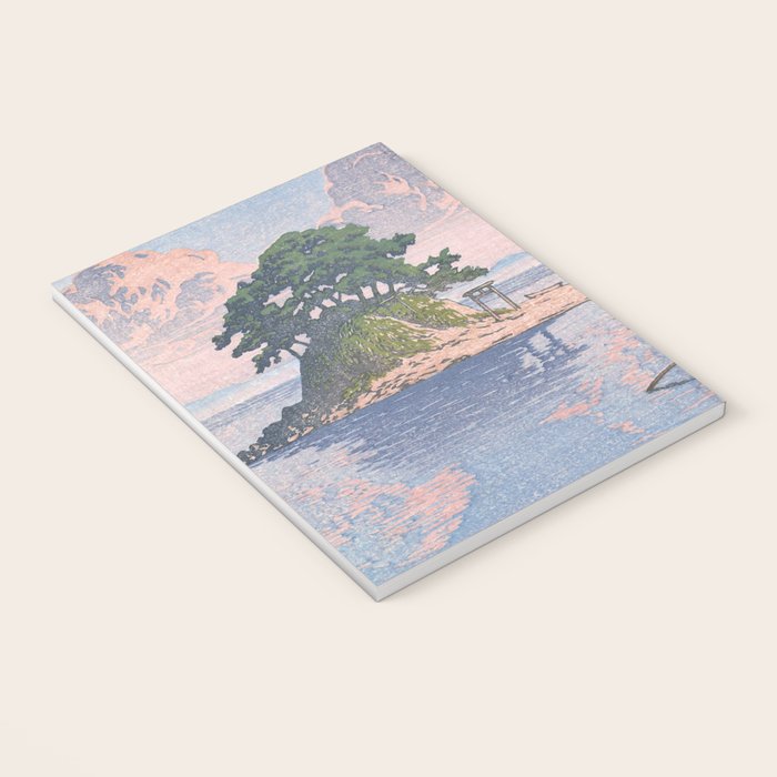 Fishermen At Kujukushima Island By Hasui Kawase - Vintage Japanese Woodblock Print Art Notebook Gallery Image 3