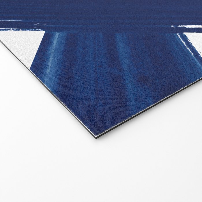 Indigo Abstract Brush Strokes | No. 3 Welcome Mat Gallery Image 2