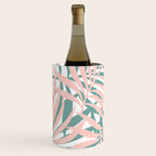 Summer, Tropical Green and Pink, Palm Leaves Pattern Wine Chiller Gallery Image 3