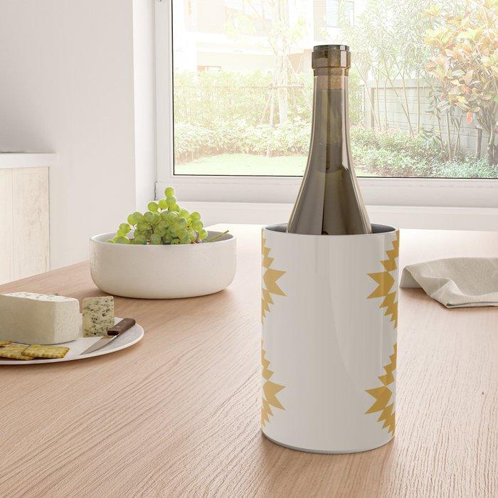 Southwestern Minimalism - Golden Yellow Neutral Beige Wine Chiller Gallery Image 4