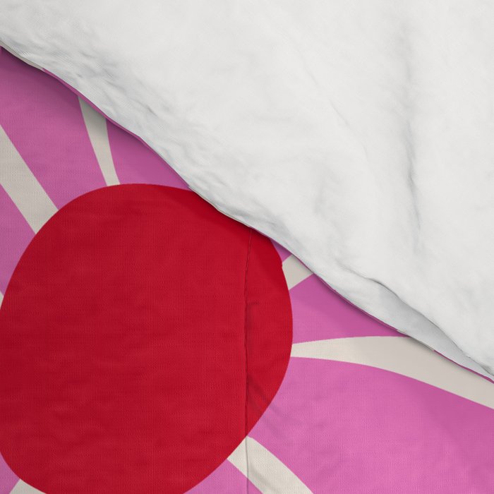 Big Groovy Flower - Pink and Red Comforter Gallery Image 4