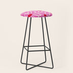 Big Groovy Flower - Pink and Red Stool Gallery Image 1