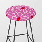 Big Groovy Flower - Pink and Red Stool Gallery Image 2