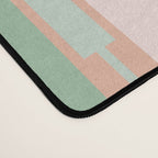 Vertical Striped Geo Chain Geometric Pattern Green Pink Yellow Desk Mat Gallery Image 4