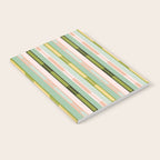 Vertical Striped Geo Chain Geometric Pattern Green Pink Yellow Notebook Gallery Image 2