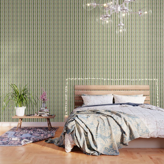 Vertical Striped Geo Chain Geometric Pattern Green Pink Yellow Wallpaper Gallery Image 1