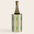 Vertical Striped Geo Chain Geometric Pattern Green Pink Yellow Wine Chiller Gallery Image 1