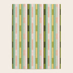 Vertical Striped Geo Chain Geometric Pattern Green Pink Yellow Poster Gallery Image 4