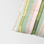Vertical Striped Geo Chain Geometric Pattern Green Pink Yellow Pillow Sham Gallery Image 4