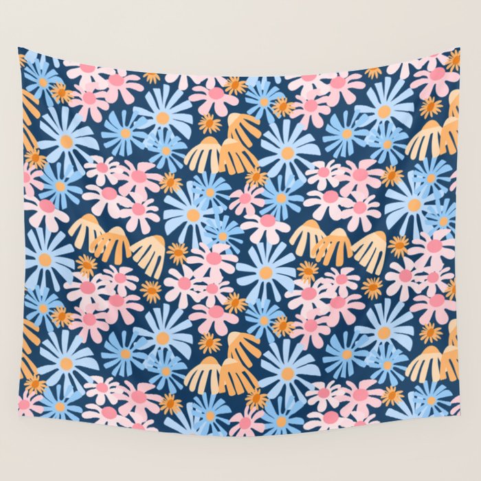 Daisies pattern Wall Tapestry Gallery Image 4