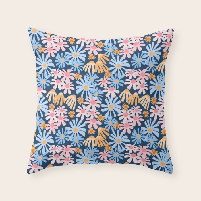 Daisies pattern Throw Pillow Gallery Image 6