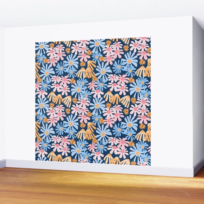 Daisies pattern Wall Mural Gallery Image 2