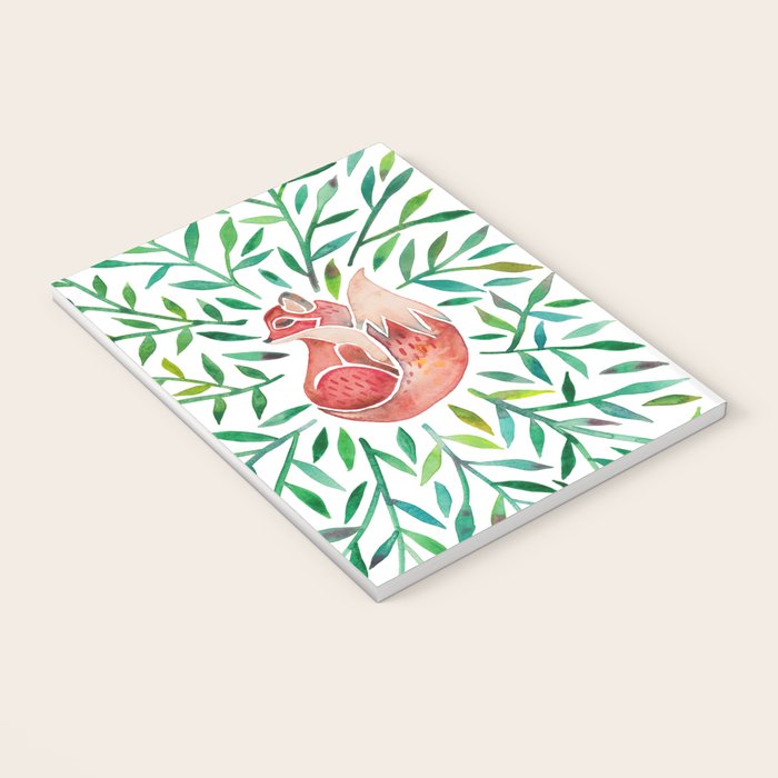 Woodland Fox - Green Leaves Notebook Gallery Image 3