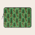 Abstract Fir Trees and Pine Cones Laptop Sleeve Gallery Image 1