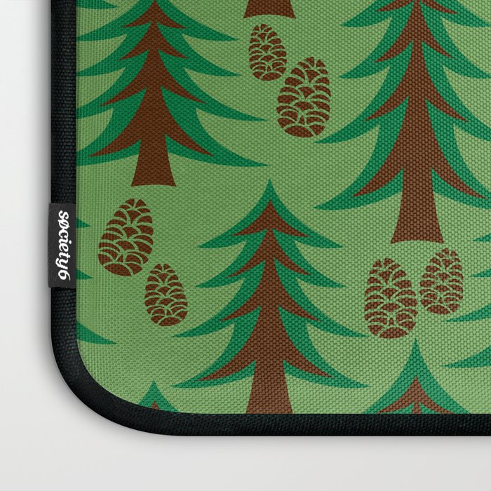 Abstract Fir Trees and Pine Cones Laptop Sleeve Gallery Image 3