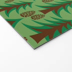 Abstract Fir Trees and Pine Cones Welcome Mat Gallery Image 2