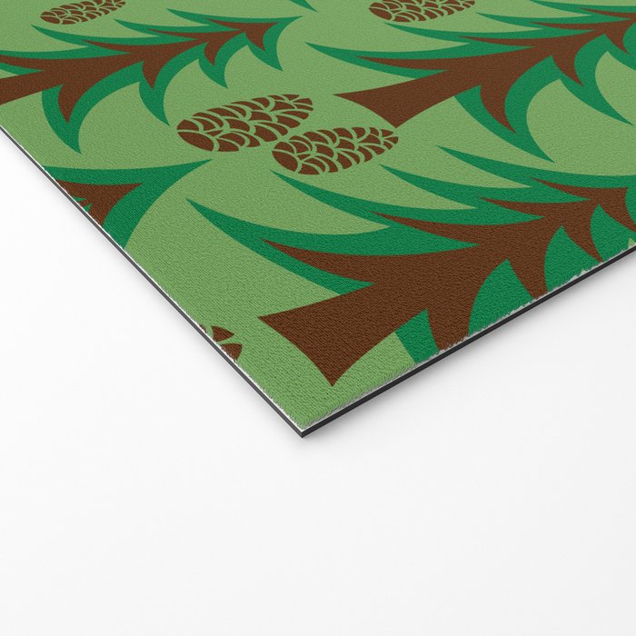 Abstract Fir Trees and Pine Cones Welcome Mat Gallery Image 2