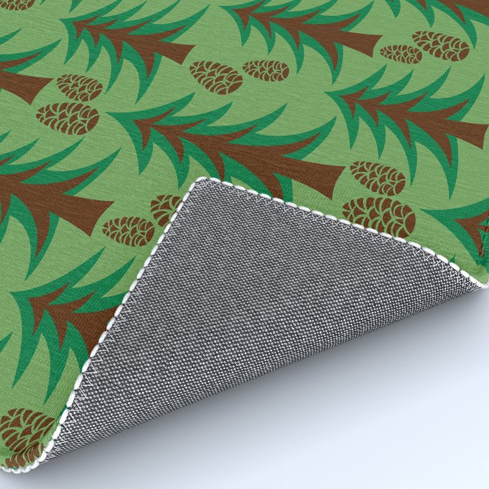 Abstract Fir Trees and Pine Cones Rug Gallery Image 4