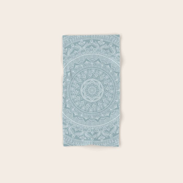 Mandala - Soft turquoise Bath Towel Gallery Image 1