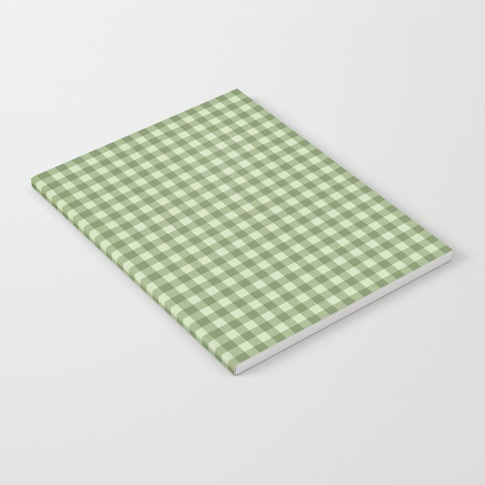 Gingham Plaid Pattern - Natural Green Notebook Gallery Image 2