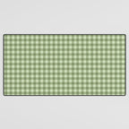 Gingham Plaid Pattern - Natural Green Desk Mat Gallery Image 3