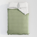 Gingham Plaid Pattern - Natural Green Duvet Cover Gallery Image 6