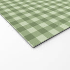 Gingham Plaid Pattern - Natural Green Welcome Mat Gallery Image 2