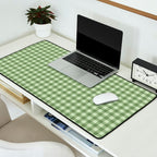 Gingham Plaid Pattern - Natural Green Desk Mat Gallery Image 2