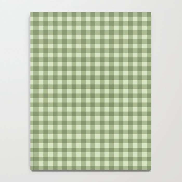 Gingham Plaid Pattern - Natural Green Notebook Gallery Image 4