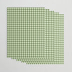 Gingham Plaid Pattern - Natural Green Wrapping Paper Gallery Image 3