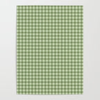 Gingham Plaid Pattern - Natural Green Poster Gallery Image 4