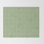 Gingham Plaid Pattern - Natural Green Throw Blanket Gallery Image 2