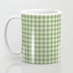 Gingham Plaid Pattern - Natural Green Coffee Mug Gallery Image 3