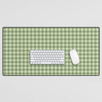 Gingham Plaid Pattern - Natural Green Desk Mat Gallery Image 1