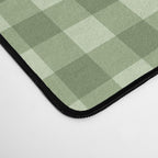 Gingham Plaid Pattern - Natural Green Desk Mat Gallery Image 4