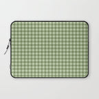 Gingham Plaid Pattern - Natural Green Laptop Sleeve Gallery Image 1
