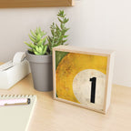 Billiards Ball cropped pool ball number 1 numeral game room man cave art Mini Art Print Gallery Image 2