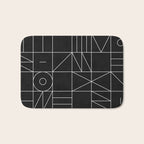 My Favorite Geometric Patterns No.9 - Black Bath Mat Gallery Image 1