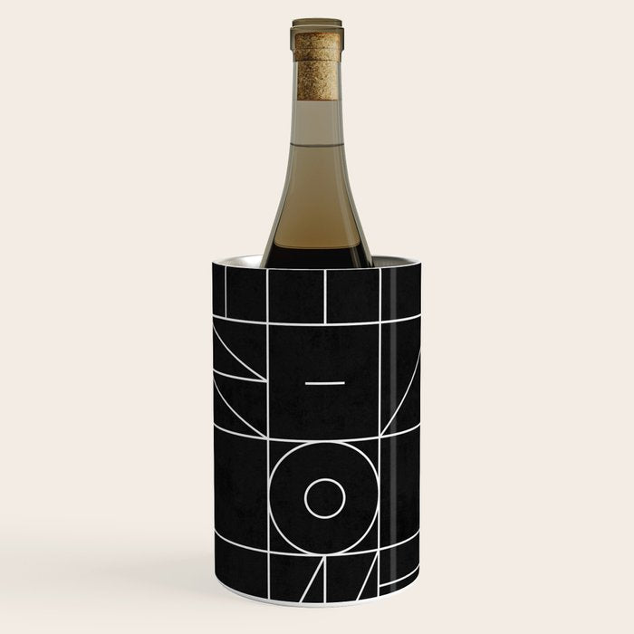 My Favorite Geometric Patterns No.9 - Black Wine Chiller Gallery Image 2