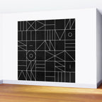 My Favorite Geometric Patterns No.9 - Black Wall Mural Gallery Image 2