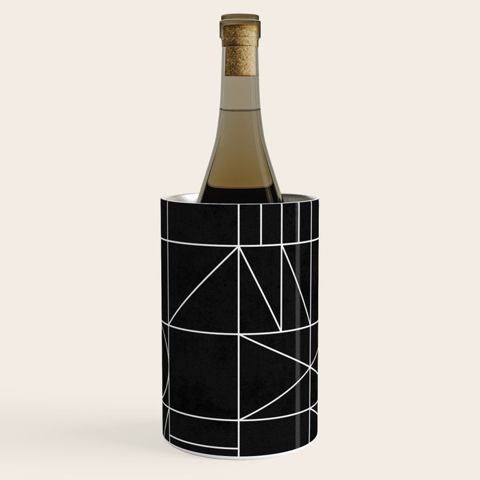 My Favorite Geometric Patterns No.9 - Black Wine Chiller Gallery Image 1