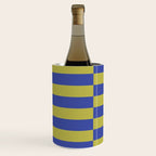 Bold Striped Pattern with Electric Cobalt and Chartreuse Colors Wine Chiller Gallery Image 2