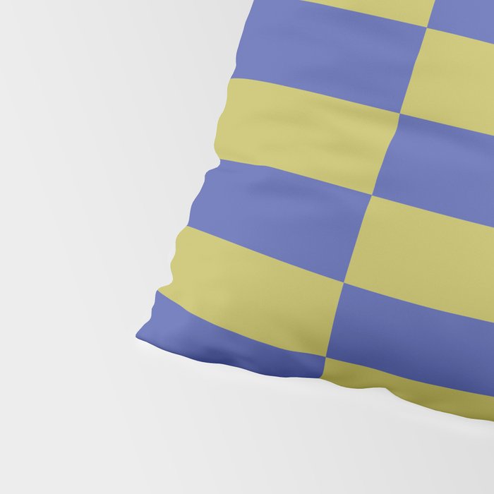 Bold Striped Pattern with Electric Cobalt and Chartreuse Colors Pillow Sham Gallery Image 4