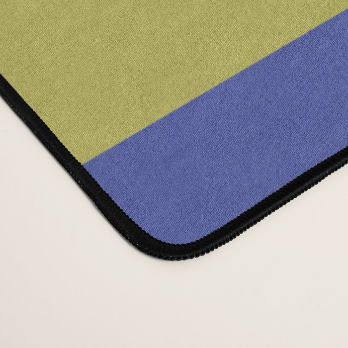 Bold Striped Pattern with Electric Cobalt and Chartreuse Colors Desk Mat Gallery Image 4