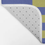 Bold Striped Pattern with Electric Cobalt and Chartreuse Colors Bath Mat Gallery Image 2